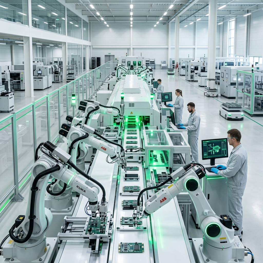 Shematic AI Manufacturing Factory